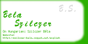 bela szilczer business card