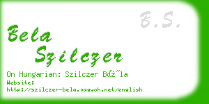 bela szilczer business card